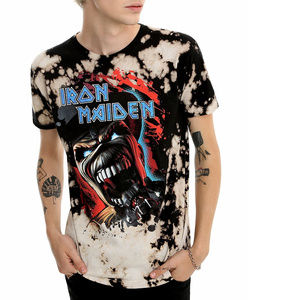 Iron Maiden Eddie Logo Bleach metal rock Official cotton T-shirt 2XL XXL NWT